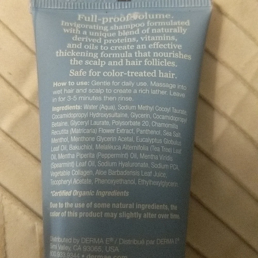 NWT DERMA-E Thickening Shampoo
